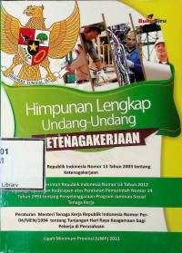 Image of Himpunan lengkap undang-undang ketenagakerjaan