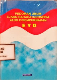 Image of Pedoman Umum Ejaan Bahasa Indonesia yang Disempurnakan EYD